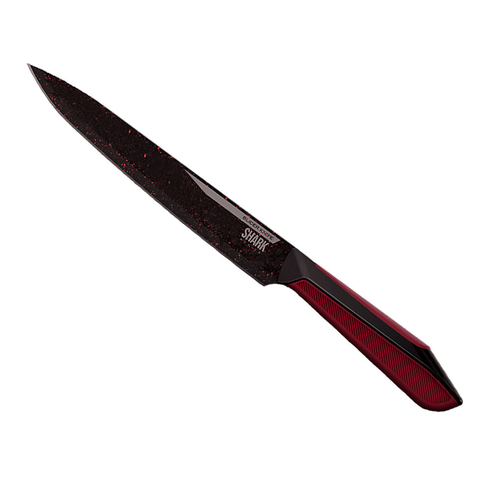 Conjunto de Facas Ichef Polishop - Professional Cut - Shark Series - Red