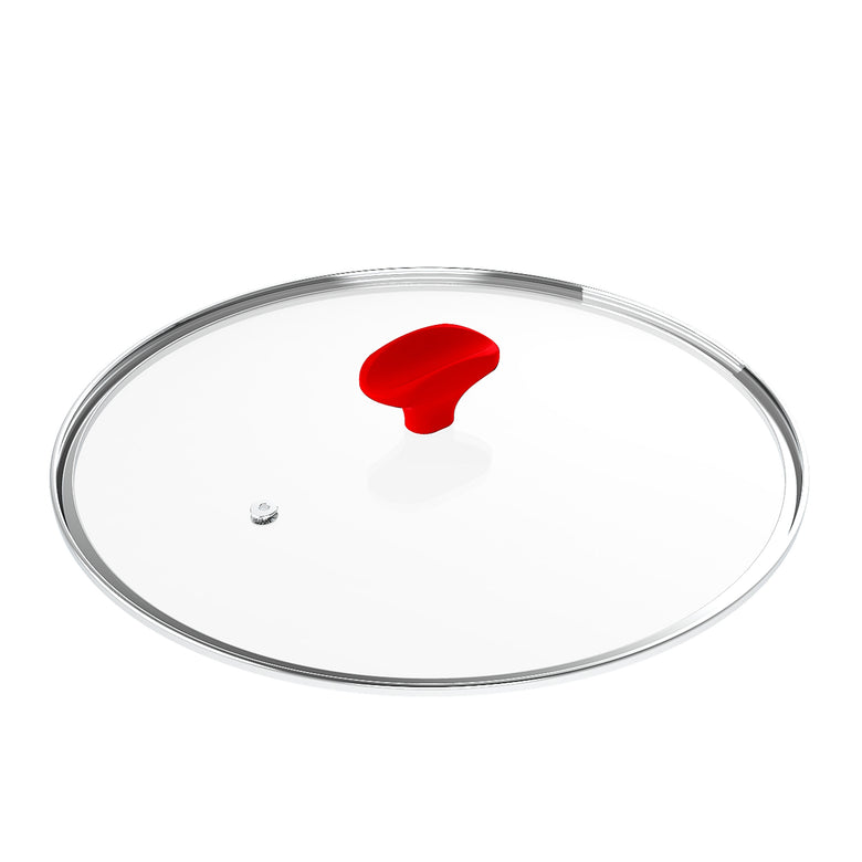 Panelas Sauté Grand e Day By Day com Tampa de Vidro Ichef 24Cm Vermelha