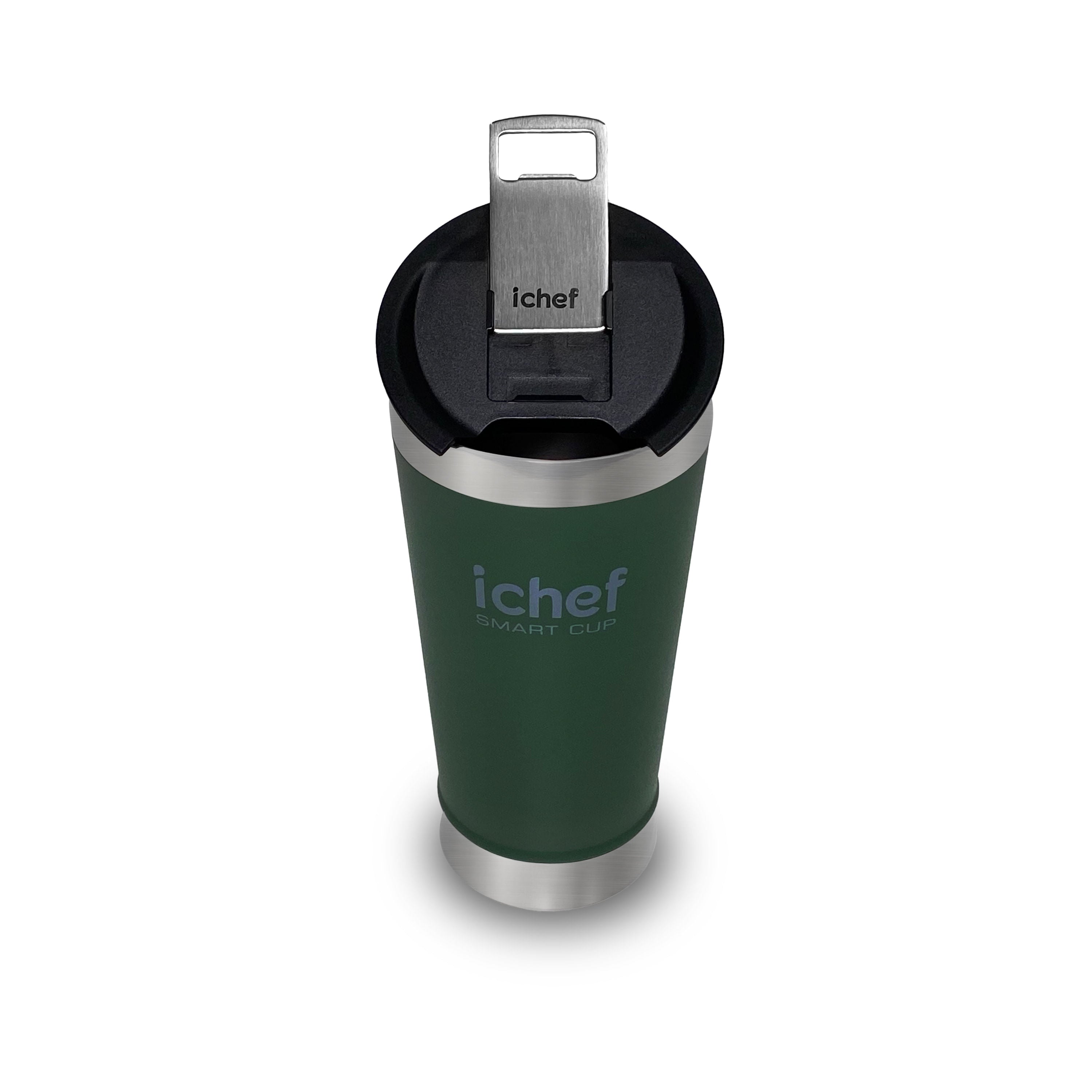 Copo Térmico Polishop Ichef Com Tampa Smart Cup 600 ml - Preto