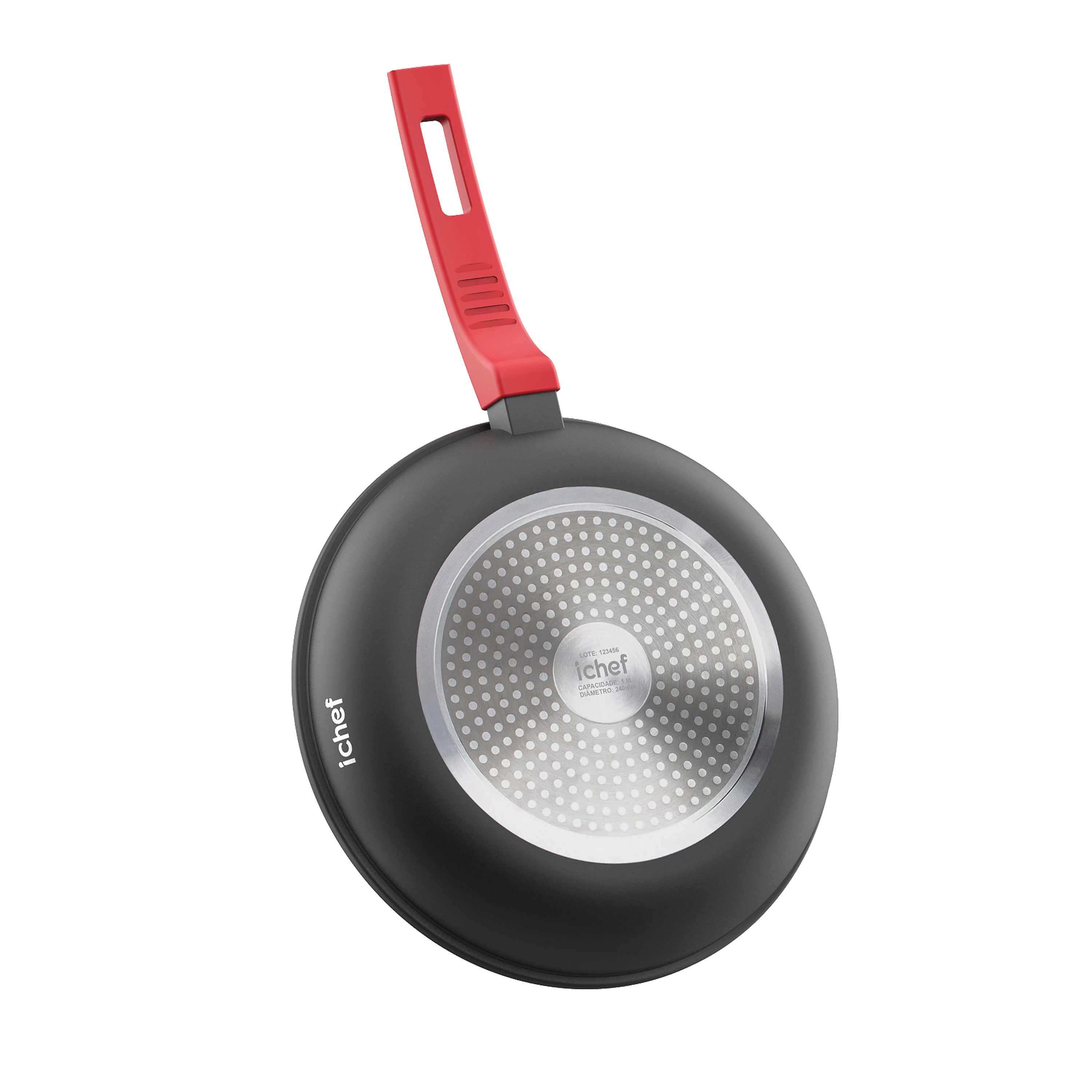 Panela First Sauté Grand Vermelha 24cm Ichef Polishop
