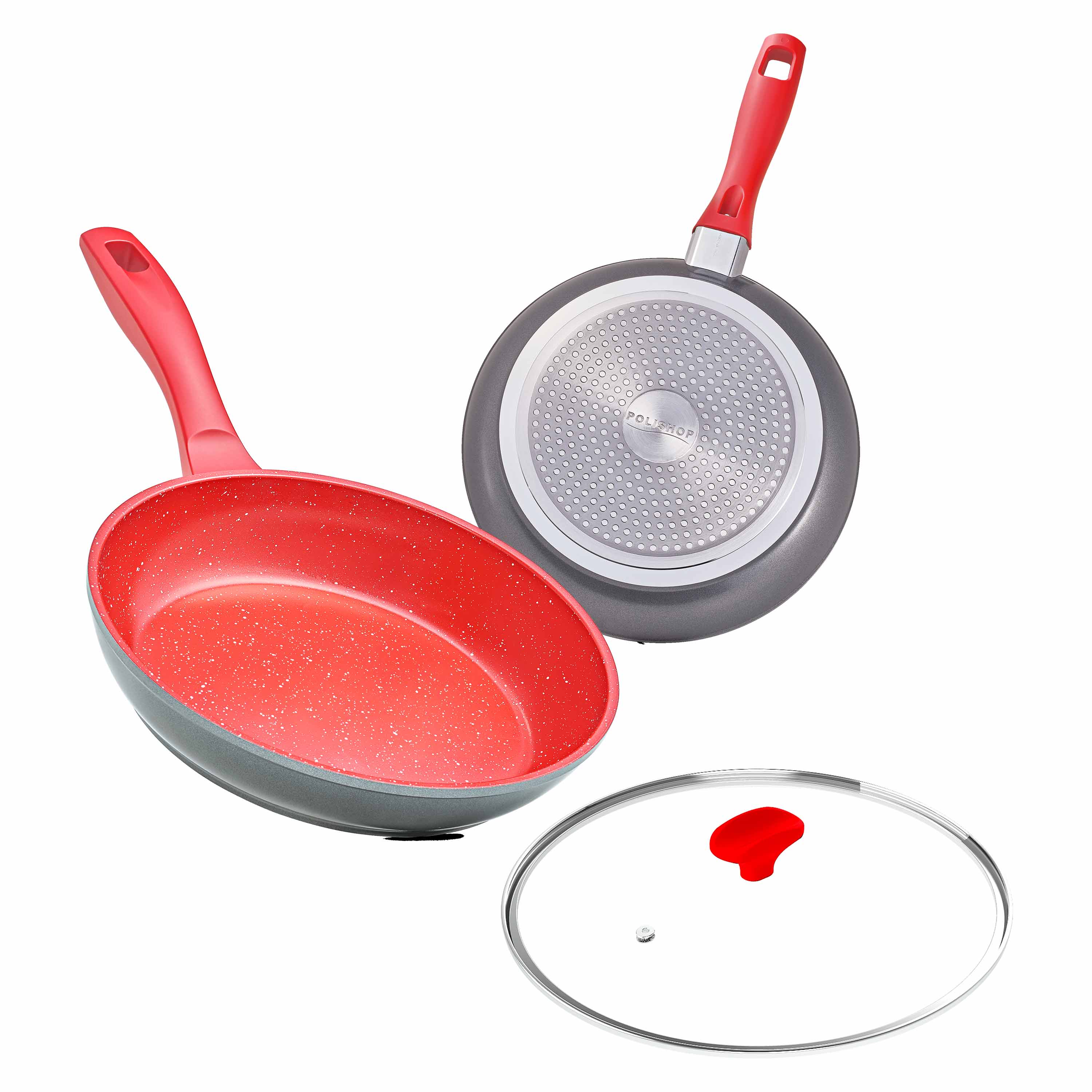 Panelas Polishop Sauté Grand 24cm e Sauté Petit 20cm com Tampa 24cm