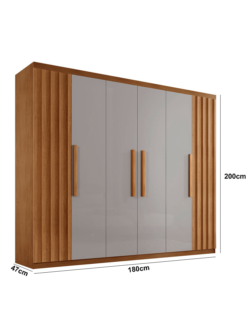 Guarda Roupa Casal Roma MDF 6 Portas e 2 Gavetas
