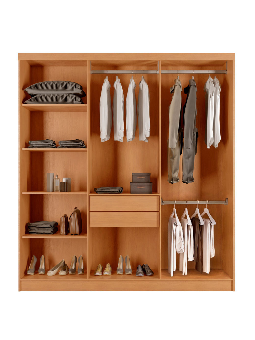 Guarda Roupa Casal Roma MDF 6 Portas e 2 Gavetas