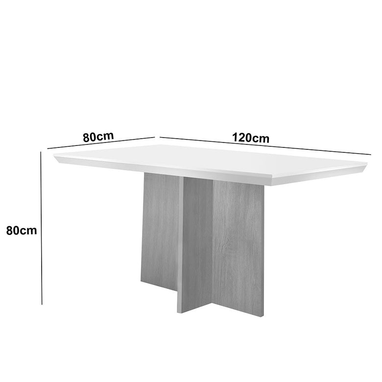 Conjunto Sala de Jantar Mesa Olimpia 120 Cm em MDF e 4 Cadeiras Athenas