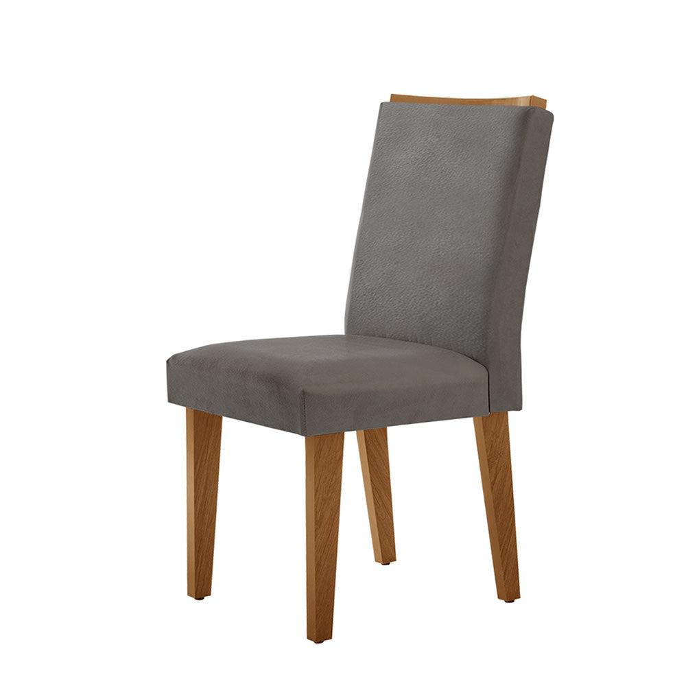 Conjunto Sala de Jantar Mesa Aida 180 cm com Vidro e 6 Cadeiras Lunara