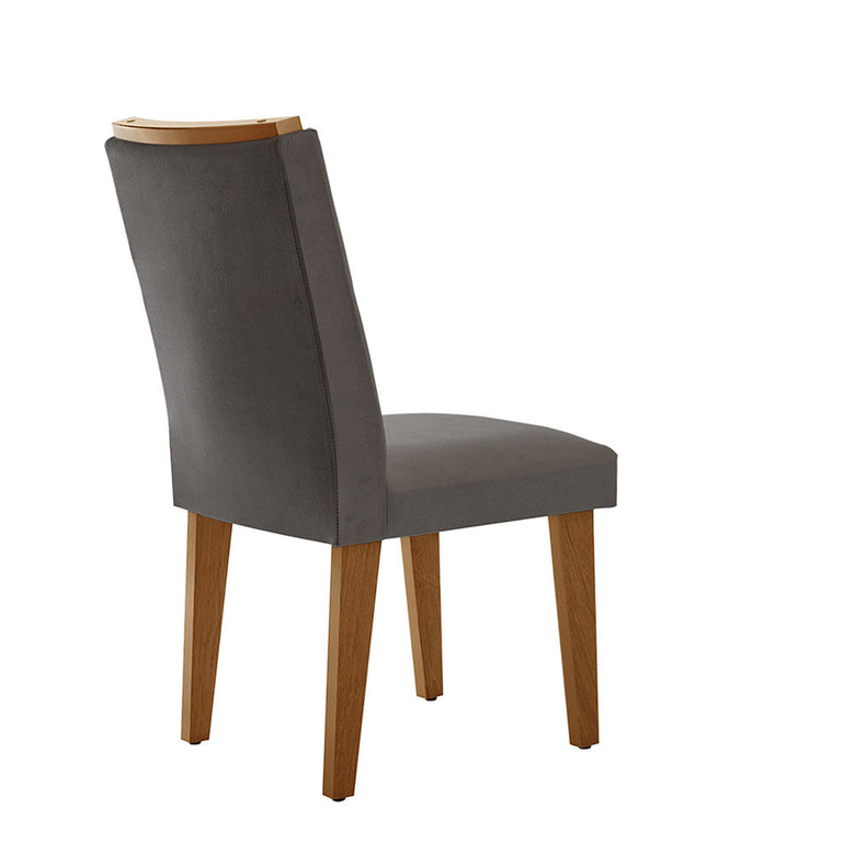 Conjunto Sala de Jantar Mesa Aida 180 cm com Vidro e 6 Cadeiras Lunara