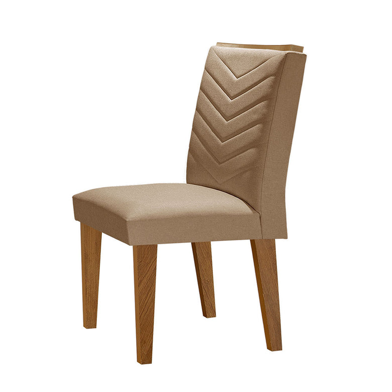 Conjunto Sala de Jantar Mesa Liz 180 cm com Vidro e 6 Cadeiras Liz