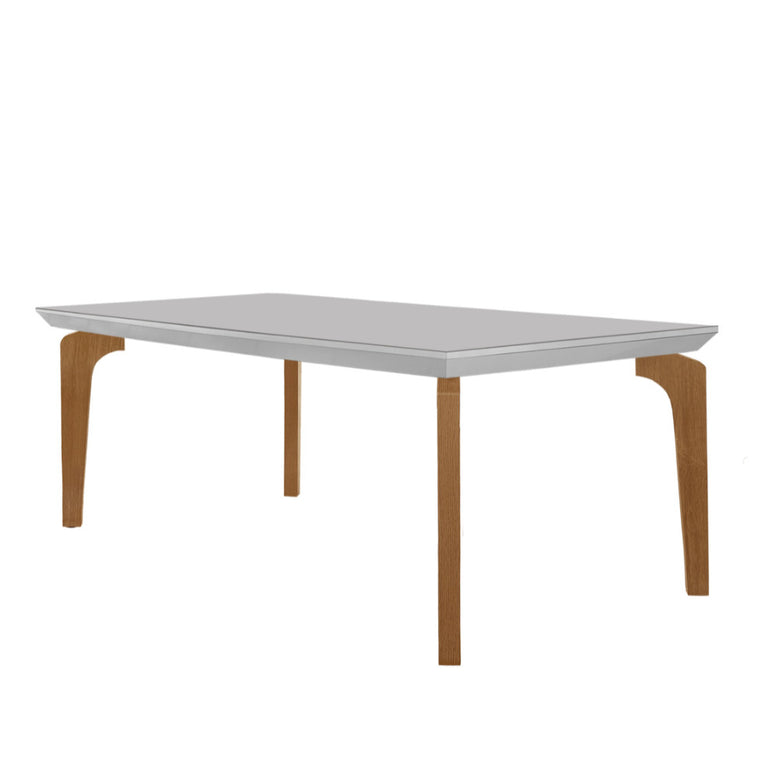 Conjunto Sala de Jantar Mesa Liz 180 cm com Vidro e 6 Cadeiras Liz