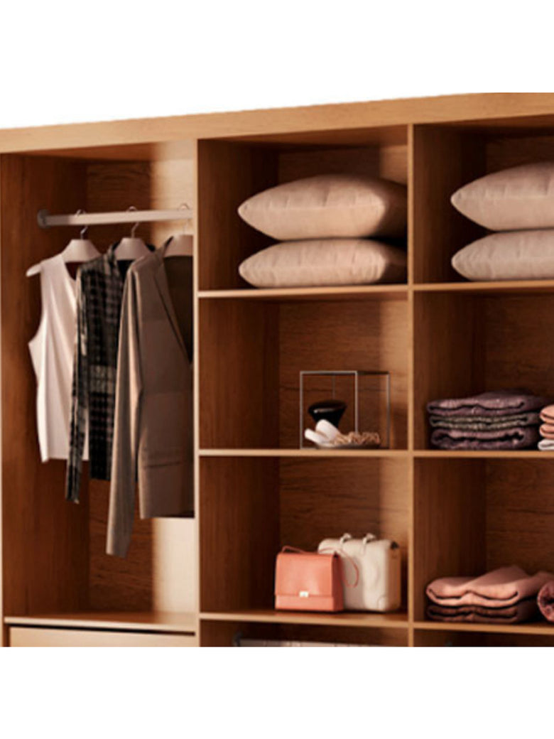 Guarda Roupa Casal Hera Premium com Espelho 8 Portas e 4 Gavetas MDF Moderna