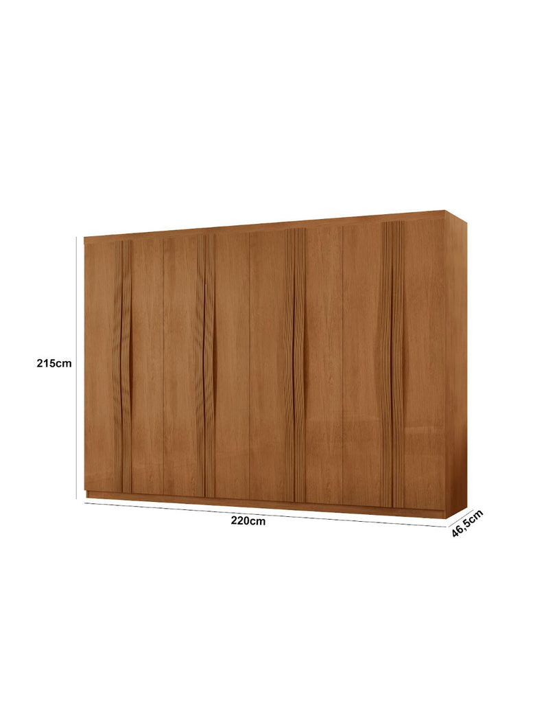 Guarda Roupa Casal Dunas com 8 Portas e 4 Gavetas MDF Moderna
