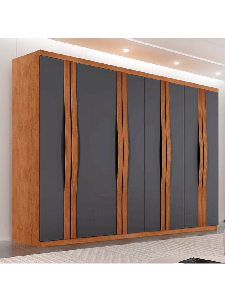 Guarda Roupa Casal Dunas com 8 Portas e 4 Gavetas MDF Moderna