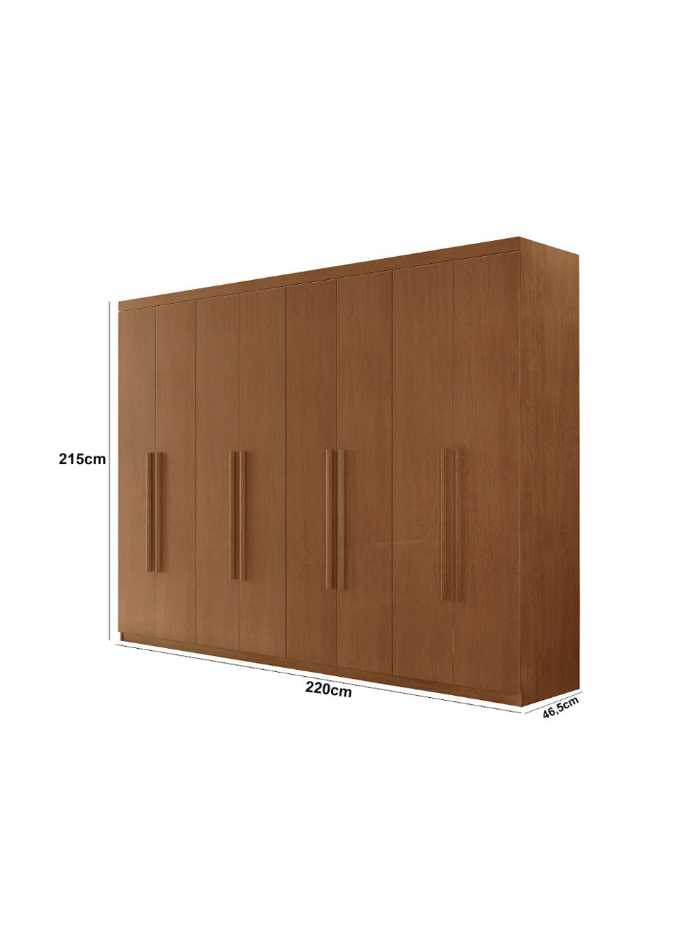 Guarda Roupa Casal Heros com 8 Portas e 4 Gavetas MDF Moderna