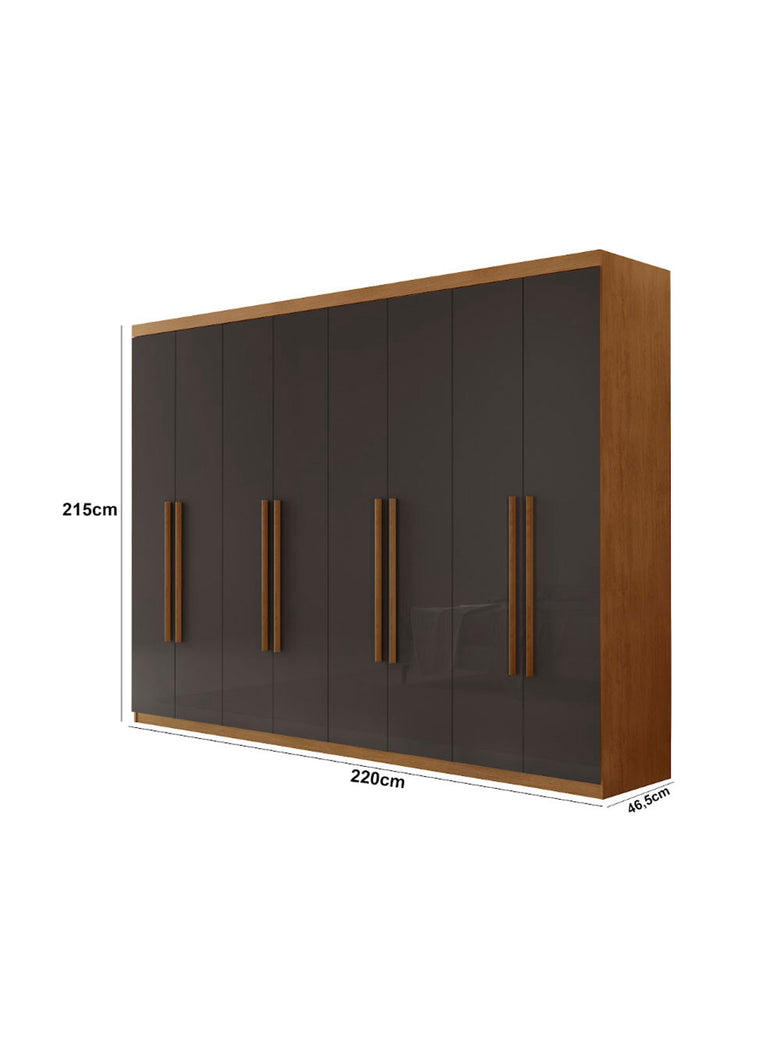 Guarda Roupa Casal Heros com 8 Portas e 4 Gavetas MDF Moderna