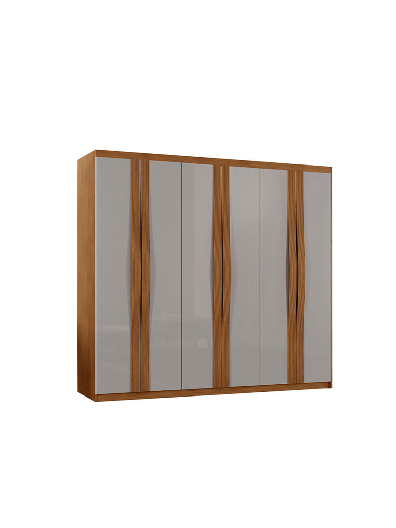 Guarda Roupa Casal Dunas MDF 6 Portas e 2 Gavetas Moderna