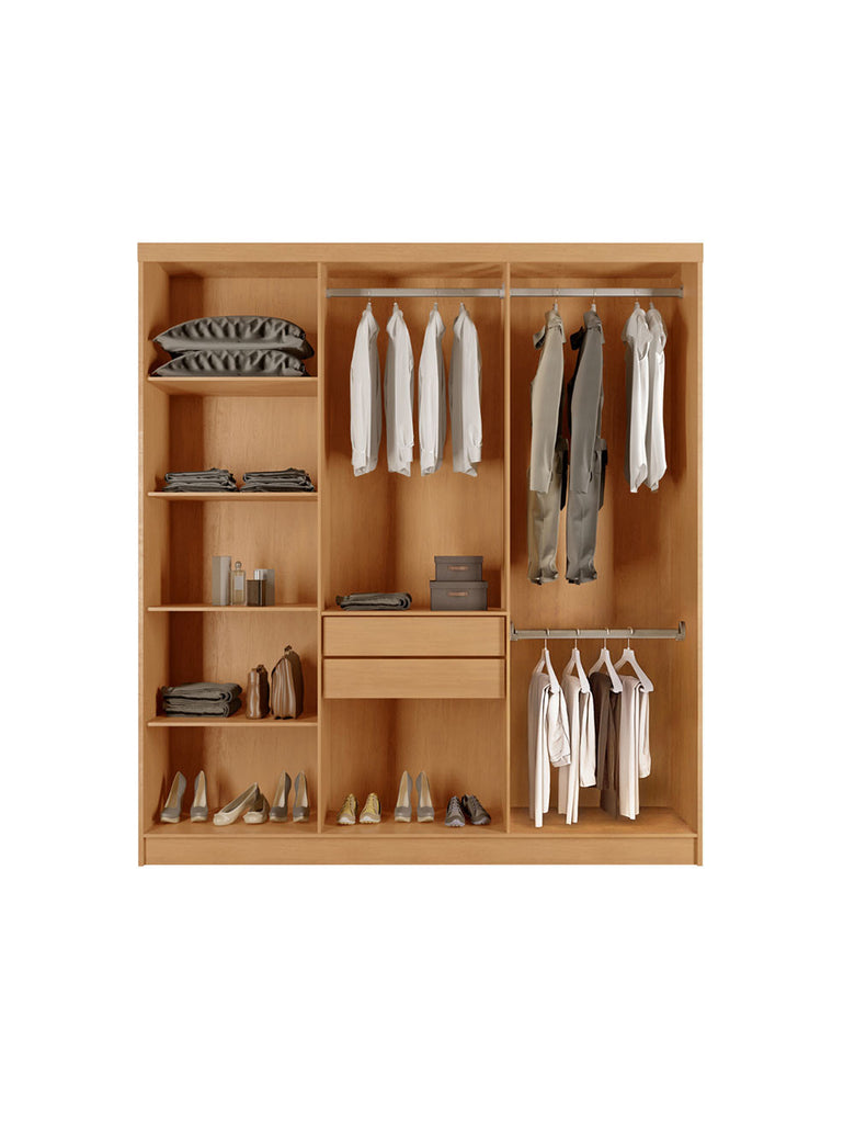 Guarda Roupa Casal Dunas MDF 6 Portas e 2 Gavetas Moderna