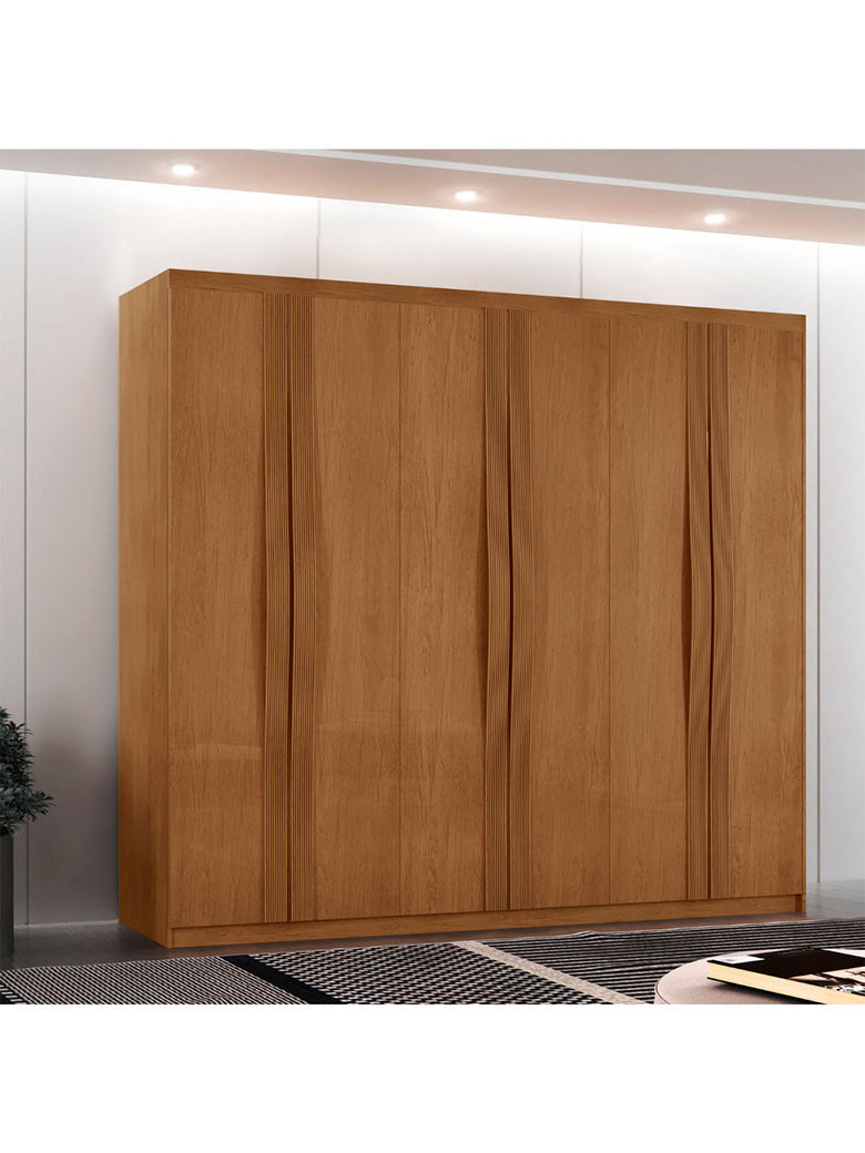 Guarda Roupa Casal Dunas MDF 6 Portas e 2 Gavetas Moderna