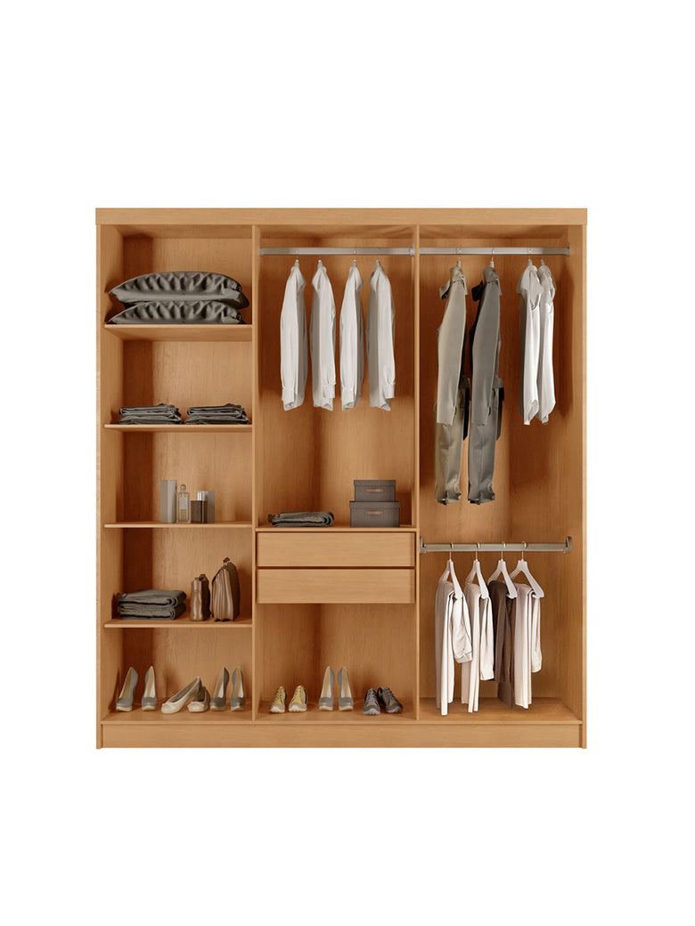 Guarda Roupa Casal Dunas MDF 6 Portas e 2 Gavetas Moderna