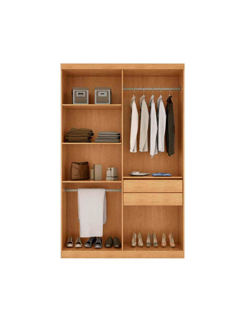 Guarda Roupa Solteiro Dunas MDF 4 Portas e 2 Gavetas Moderna