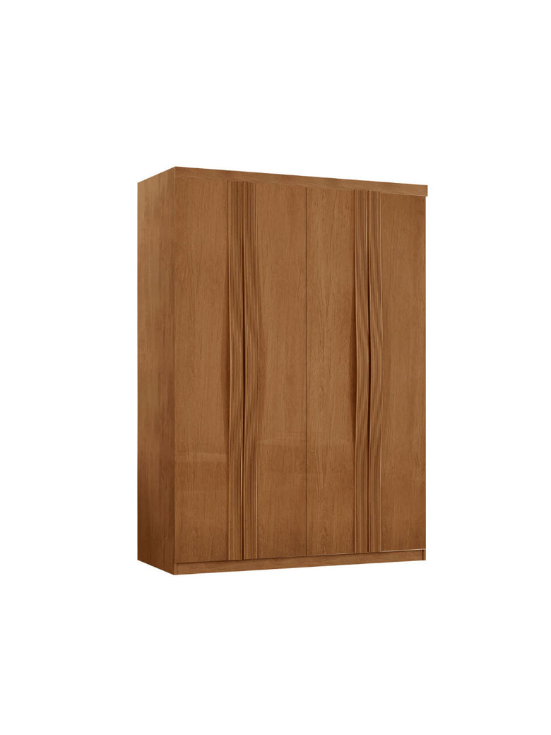 Guarda Roupa Solteiro Dunas MDF 4 Portas e 2 Gavetas Moderna