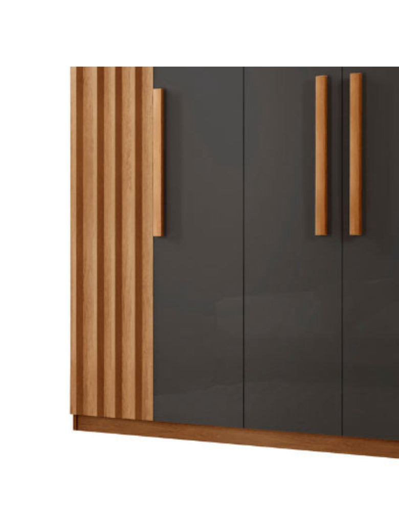 Guarda Roupa Casal Roma MDF 6 Portas e 2 Gavetas Moderna