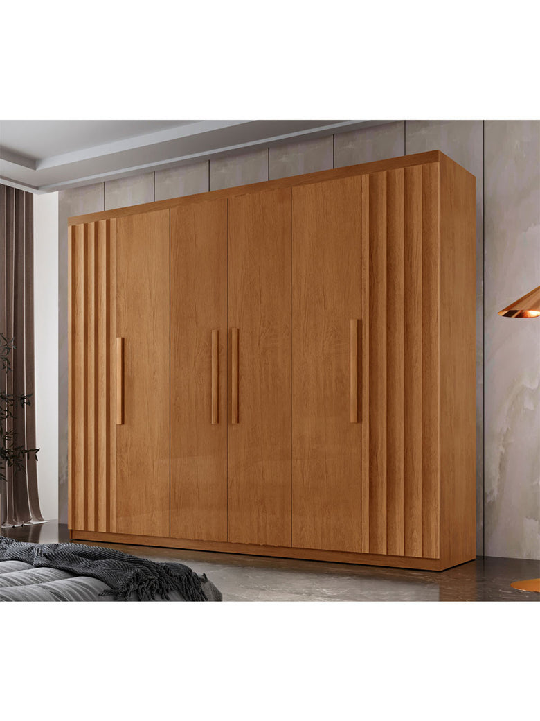 Guarda Roupa Casal Roma MDF 6 Portas e 2 Gavetas Moderna