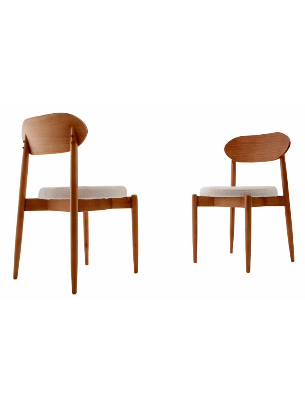 Conjunto com 2 cadeiras Ballare em Madeira Maciça para Sala de Jantar - Bouclê 01/ Cinam.imbuia