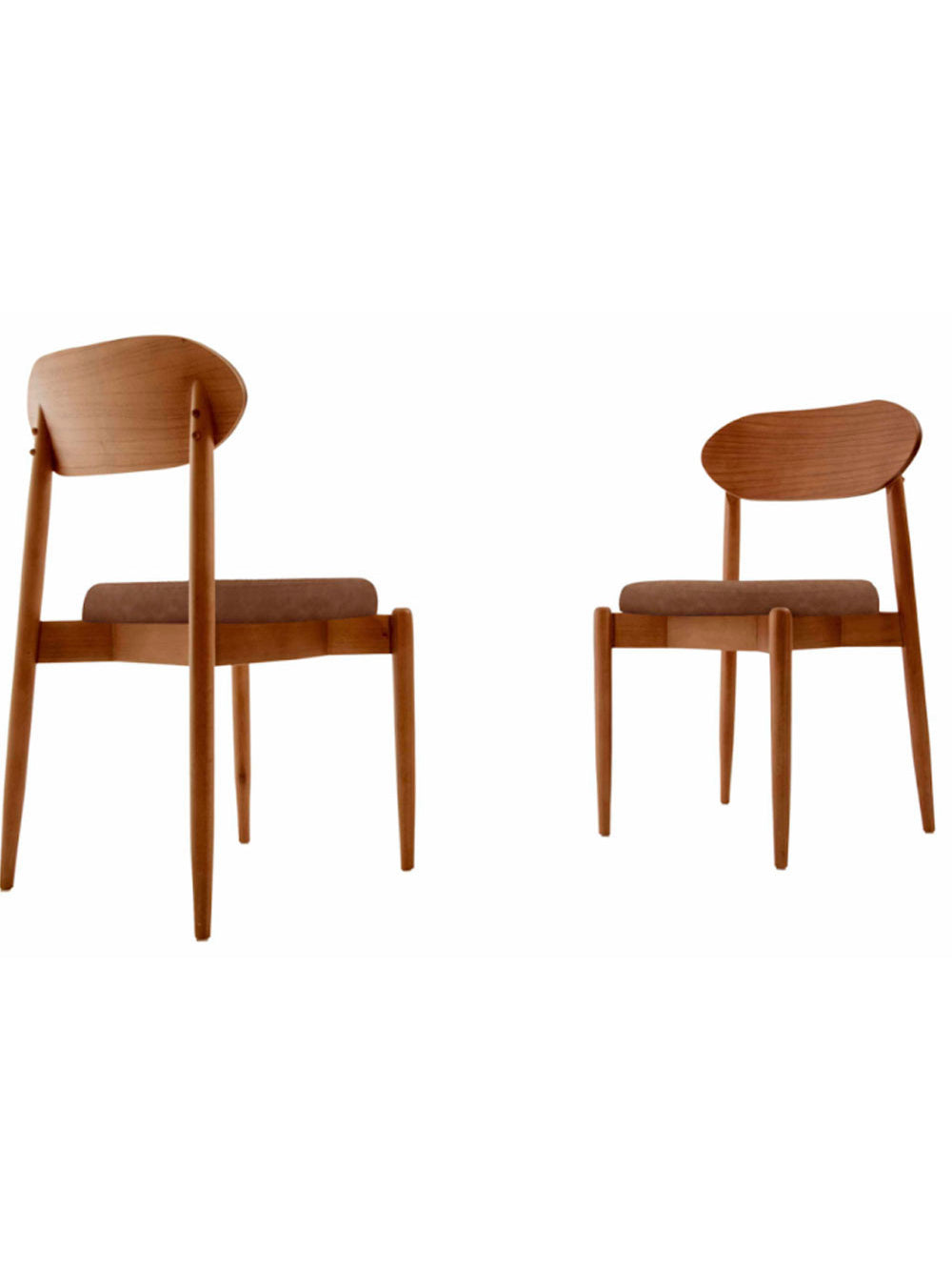 Conjunto com 2 cadeiras Ballare em Madeira Maciça para Sala de Jantar - Prada/Cinam.imbuia