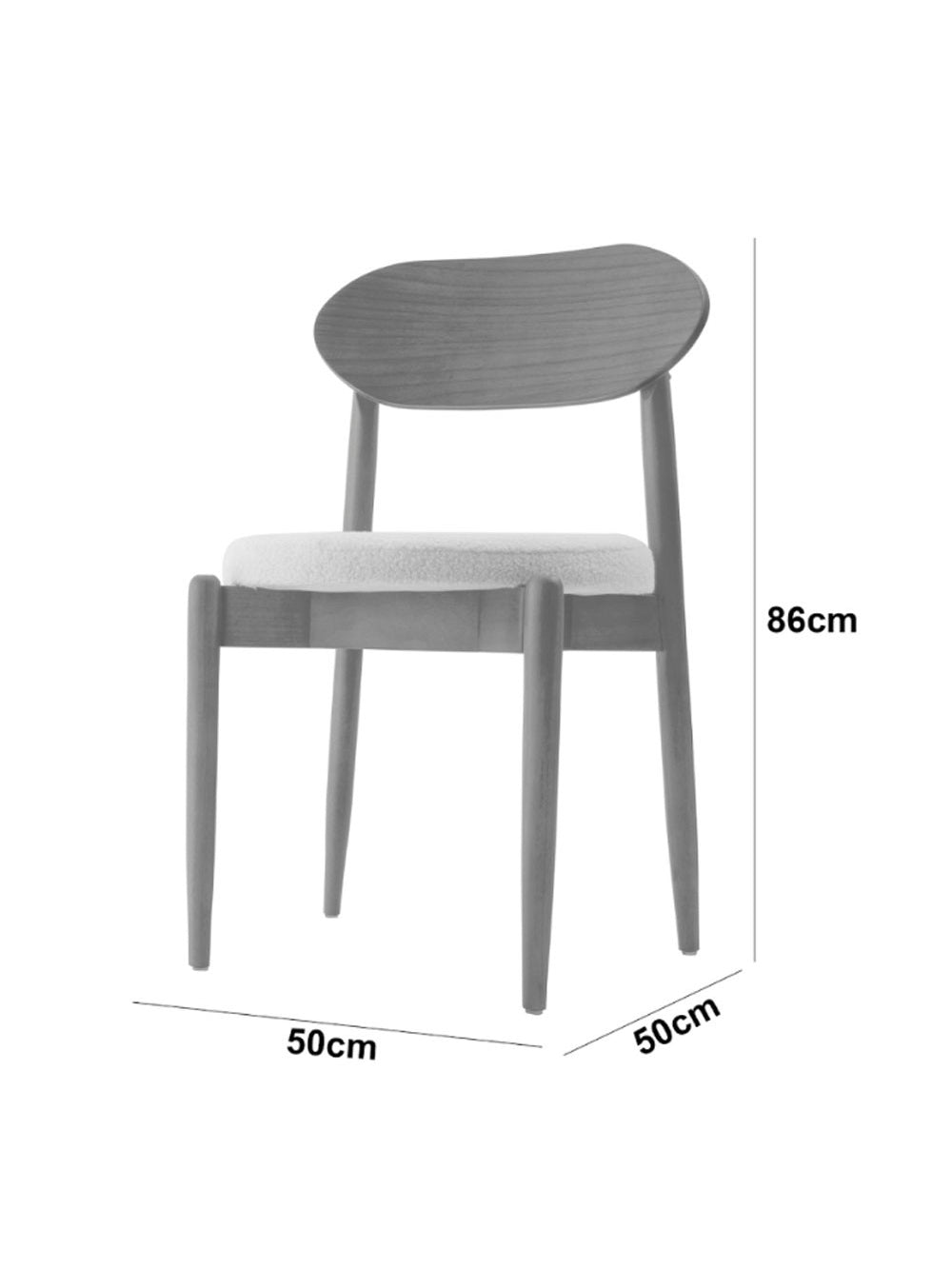 Conjunto com 2 cadeiras Ballare em Madeira Maciça para Sala de Jantar - Milano/ Cinam.imbuia