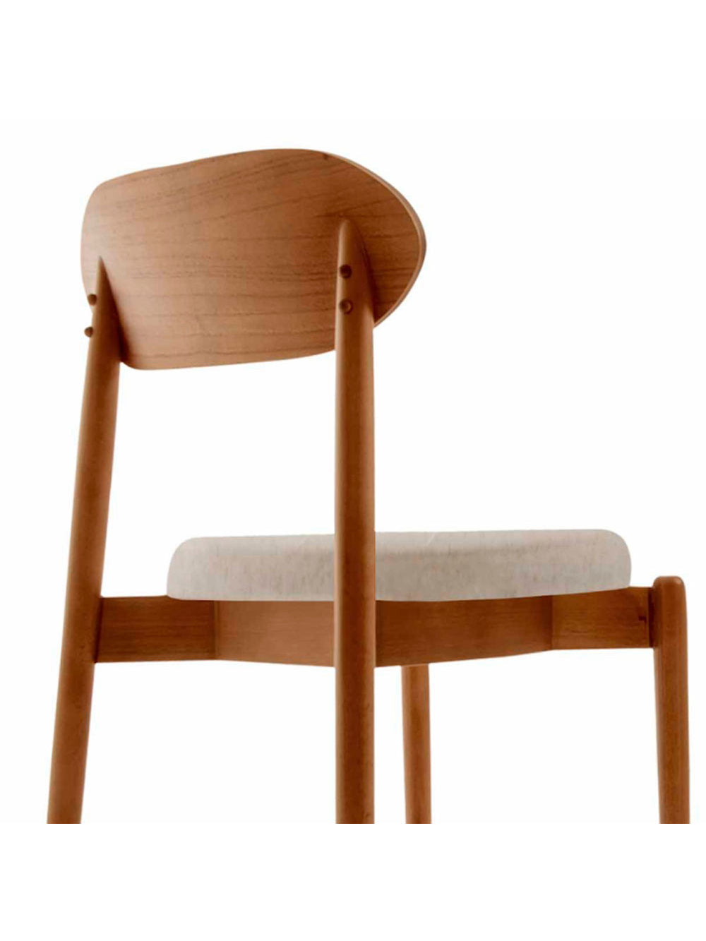 Conjunto com 2 cadeiras Ballare em Madeira Maciça para Sala de Jantar - Linho Palha/Cinam.imbuia