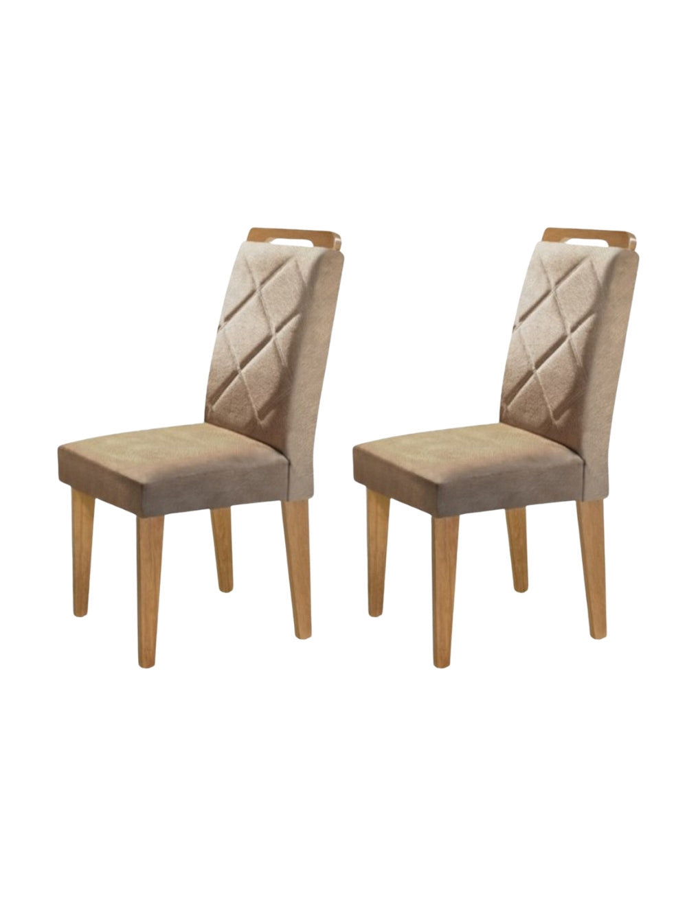 Conjunto com 2 Cadeiras Melissa para Mesa de Jantar MDF Rufato - Imbuia/Animale Chocolate