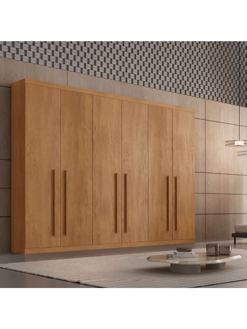 Guarda Roupa Casal Maya 100 MDF 6 Portas e 6 Gavetas - Rufato - Imbuia/Imbuia/Imbuia