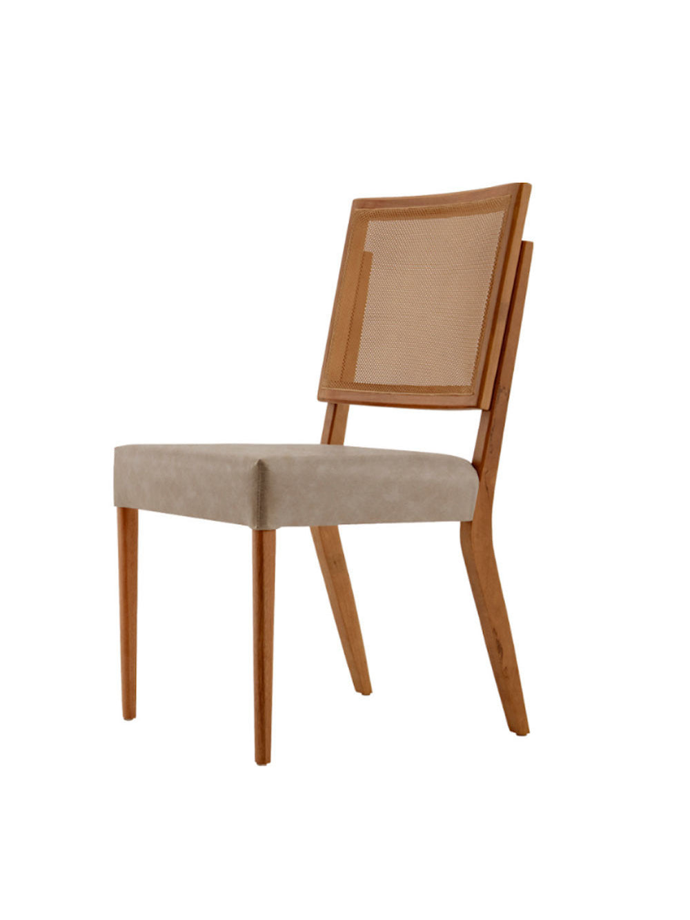Conjunto com 2 cadeiras Aila em Madeira Maciça para Sala de Jantar Moderna Mobília