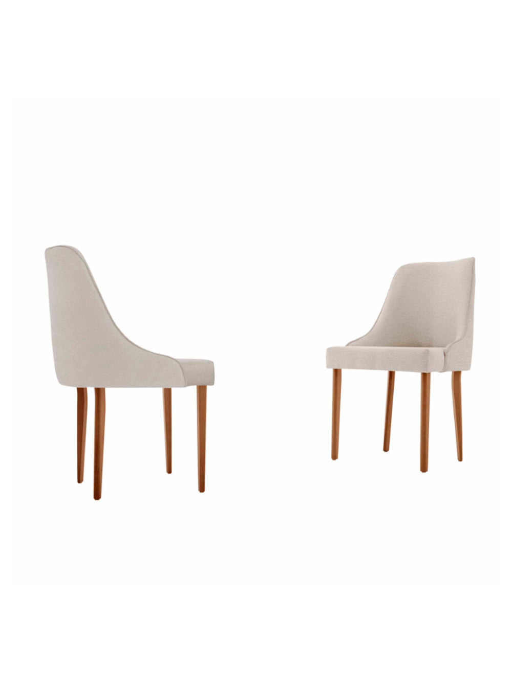 Conjunto com 2 Cadeiras Esmeralda em Madeira Maciça para Sala de jantar Moderna Mobília