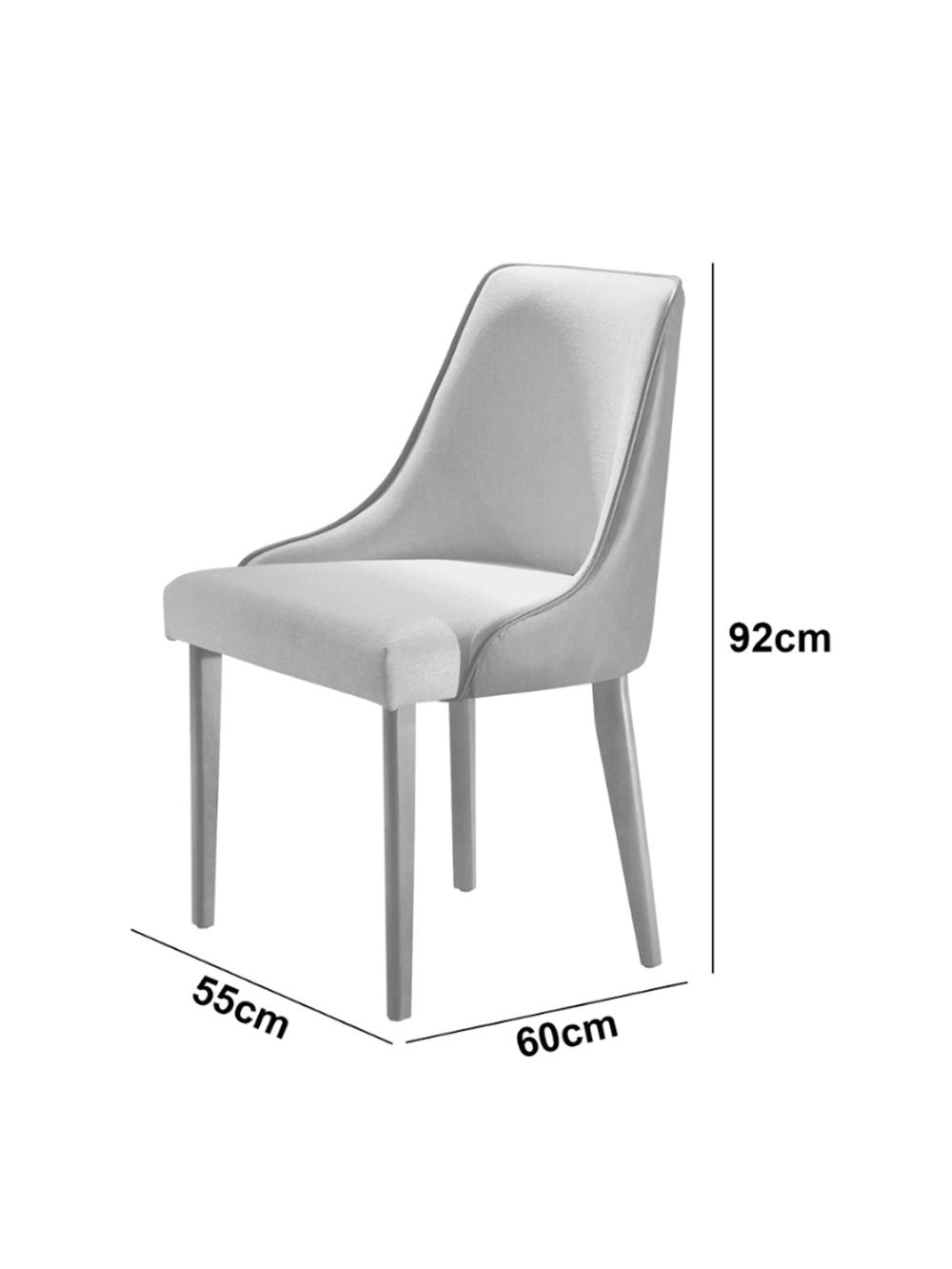 Conjunto com 2 Cadeiras Esmeralda em Madeira Maciça para Sala de jantar Moderna Mobília