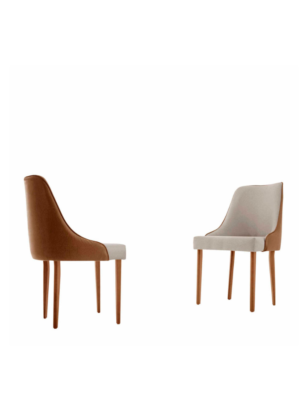 Conjunto com 2 Cadeiras Esmeralda em Madeira Maciça para Sala de jantar Moderna Mobília