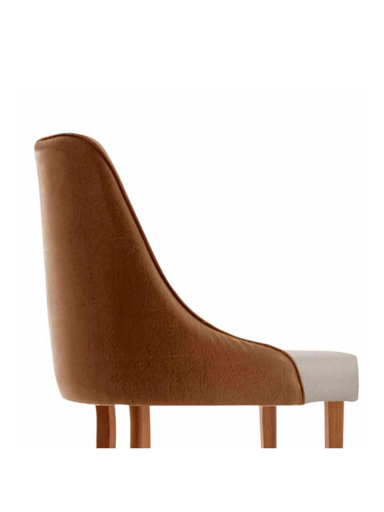 Conjunto com 2 Cadeiras Esmeralda em Madeira Maciça para Sala de jantar Moderna Mobília