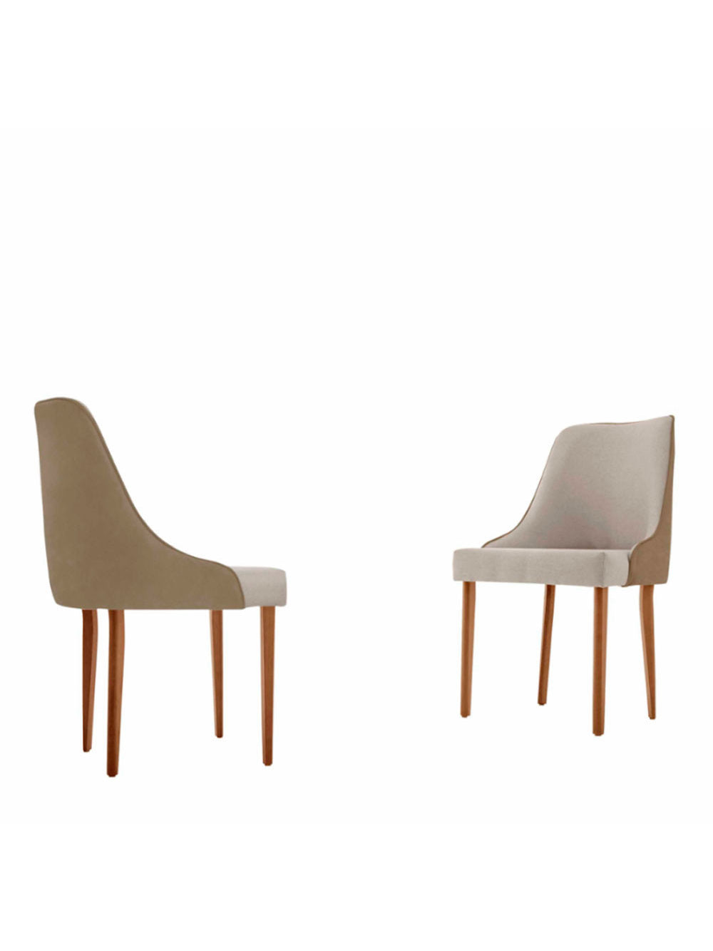 Conjunto com 2 Cadeiras Esmeralda em Madeira Maciça para Sala de jantar Moderna Mobília