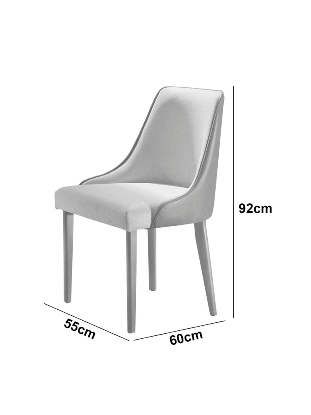 Conjunto com 2 Cadeiras Esmeralda em Madeira Maciça para Sala de jantar Moderna Mobília