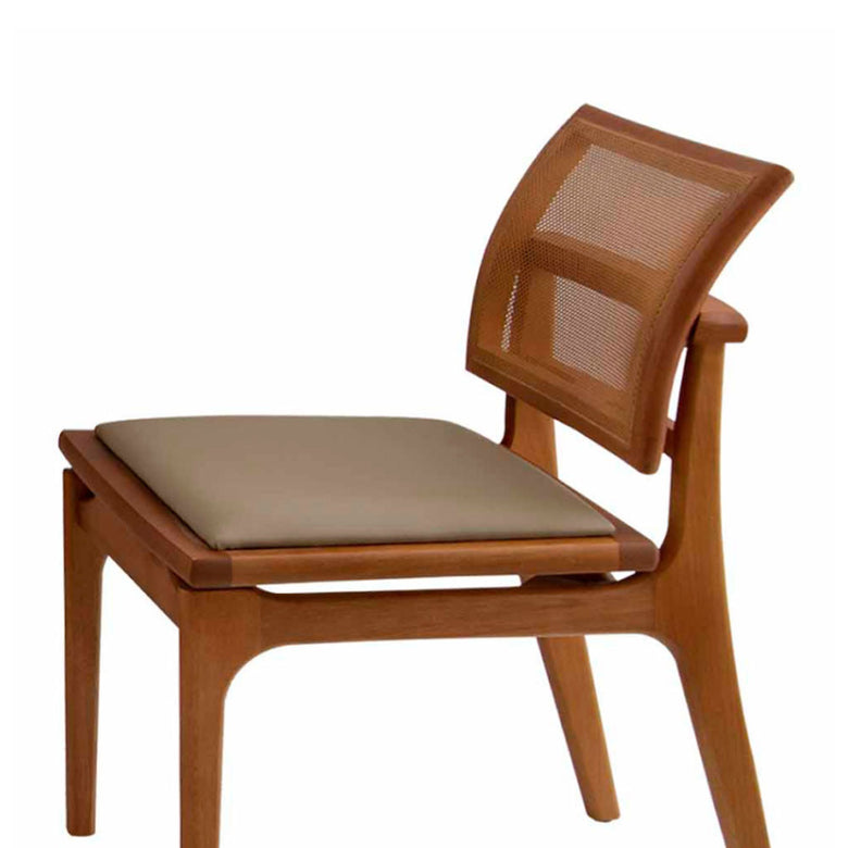 Conjunto com 2 Cadeiras Ellis em Madeira Maciça para Sala de jantar Moderna Mobília