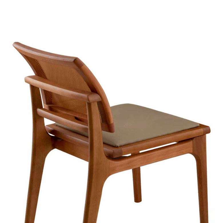 Conjunto com 2 Cadeiras Ellis em Madeira Maciça para Sala de jantar Moderna Mobília