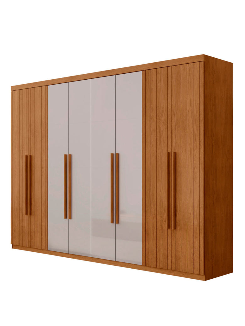 Guarda Roupa Casal Toronto MDF 8 Portas e 4 Gavetas Moderna Mobília