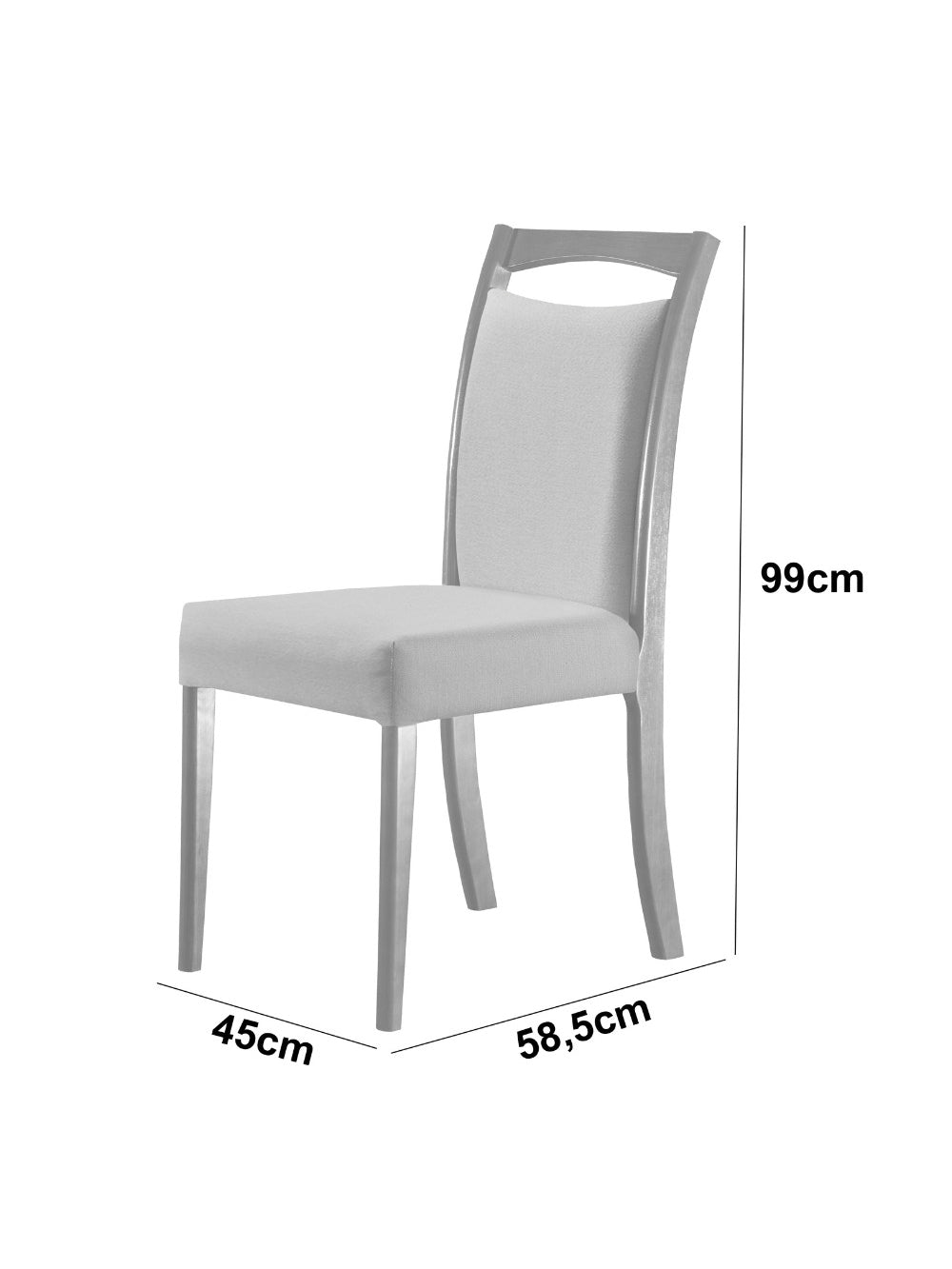 Conjunto para Sala de jantar Munique em Madeira Maciça 6 cadeiras Mobillare
