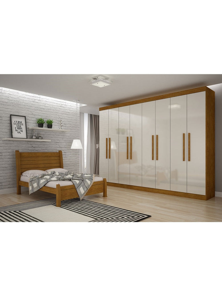 Guarda Roupa Casal Hera MDF 8 Portas e 4 Gavetas Rufato