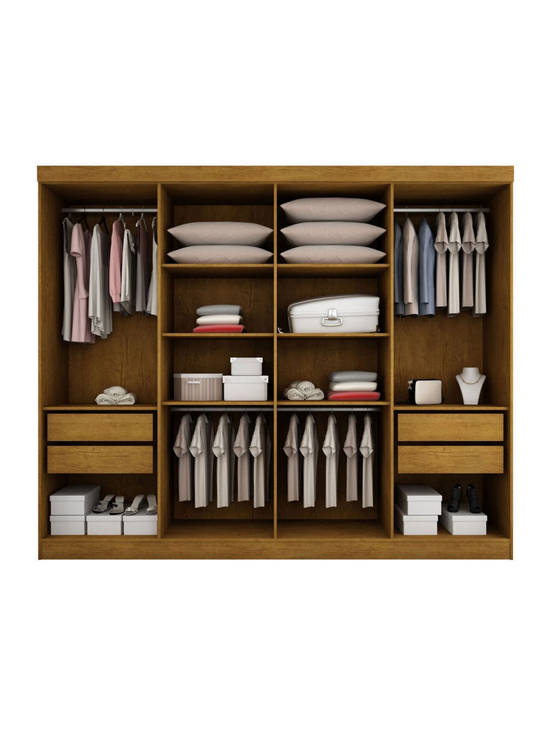 Guarda Roupa Casal Hera MDF 8 Portas e 4 Gavetas Rufato