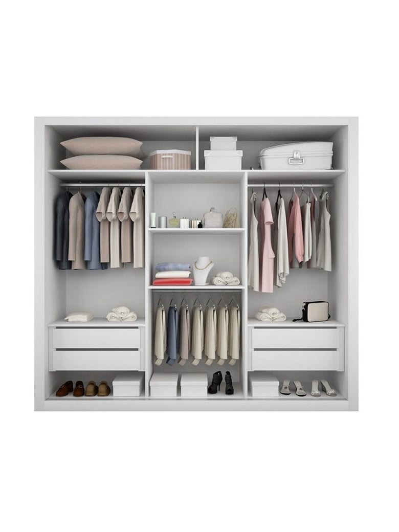 Guarda Roupa Casal Veneza Luxo com 3 Portas MDF Rufato