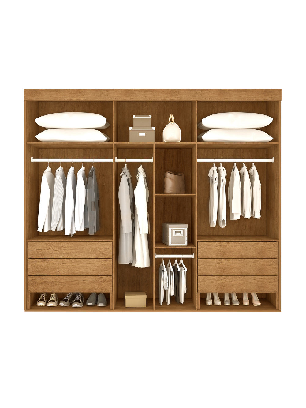 Guarda Roupa Casal Orion MDF com 6 Portas e 6 Gavetas