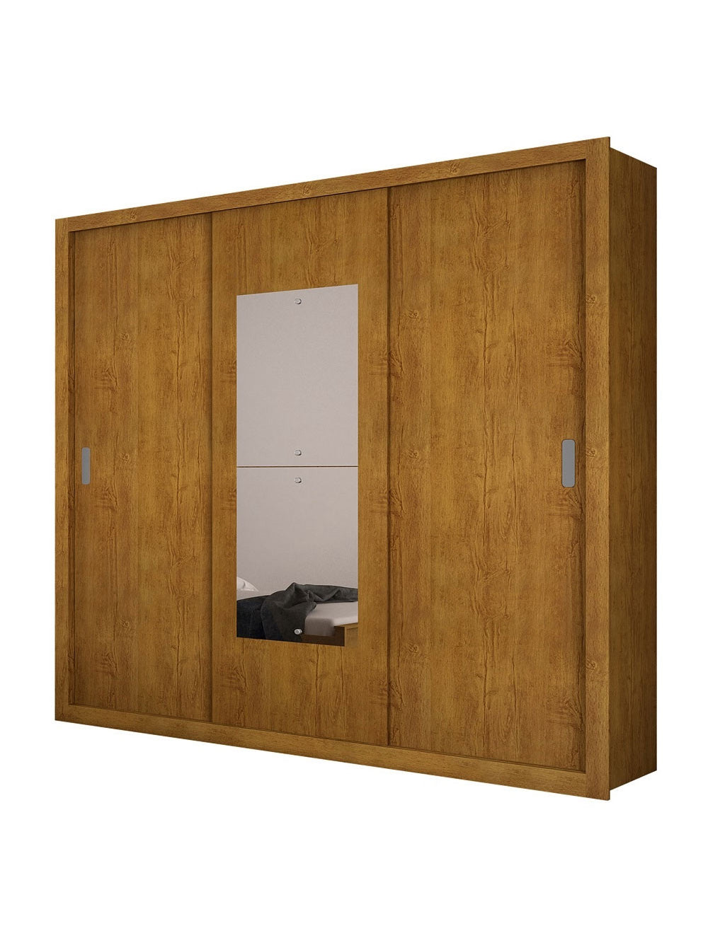 Guarda Roupa Casal 3 Portas Veneza Premium Rufato - Imbuia