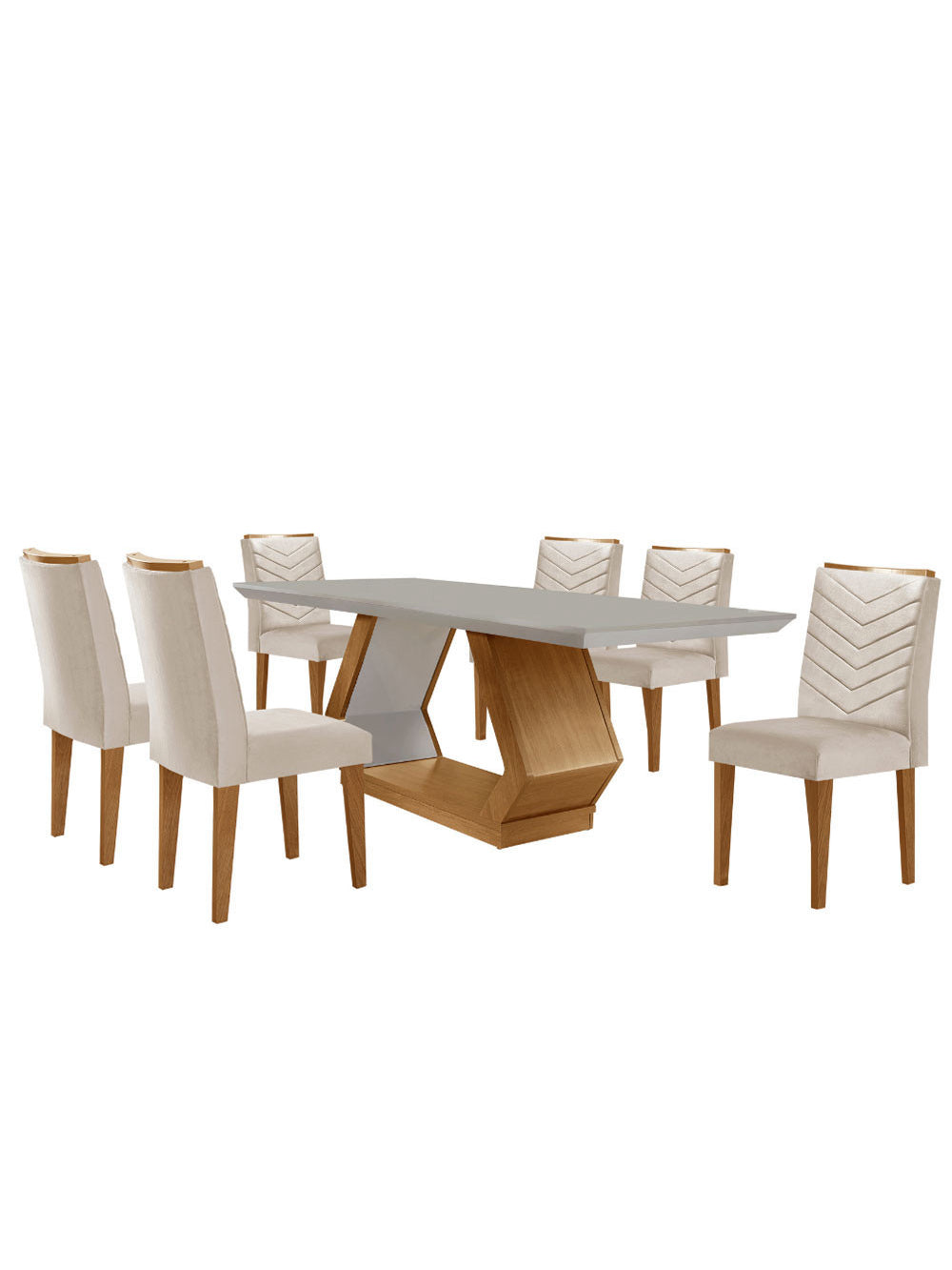 Sala de Jantar Alvorada com 6 Cadeiras Liz MDF Rufato