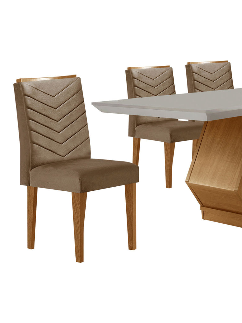 Sala de Jantar Alvorada com 6 Cadeiras Liz MDF Rufato