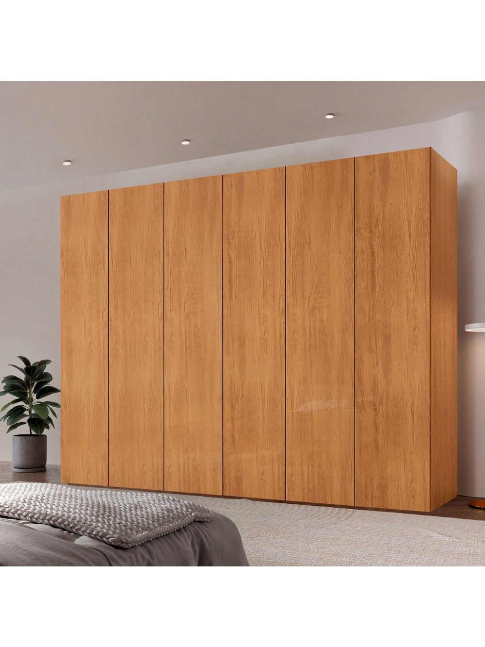 Guarda Roupa Casal Coliseu 100 MDF 6 Portas e 6 Gavetas Moderna Mobília